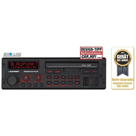 Blaupunkt BLAUPUNKT Bremen SQR 46 DAB Retro Car Stereo 80s Classic Bluetooth USB SD AUX - Black BREMENSQR46DAB