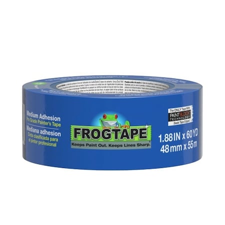 Frogtape Premium Painter's Tape, 60 yd L, 1.88 in W, Crepe Backing, Blue 106010