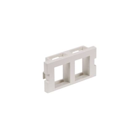 Hubbell Premise Wiring Hubbell iSTATION 2 Socket Keystone Faceplate Module - White IM2K1W