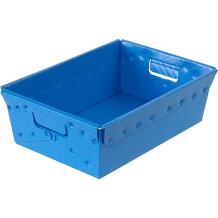 Partners Brand Space Age Storage Tote, Plastic, Blue, 6 in H, 13 in W, 18 in L, 6 PK BINS181