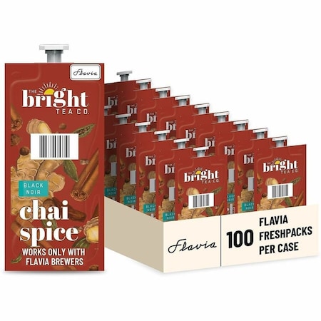 Flavia Tea Flavia Pouches, Chai Spice, Pouch, Black Tea, 0.09 oz, 100 PK 48021