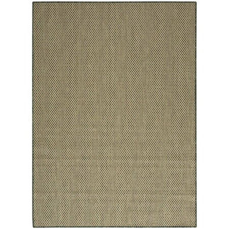 Homeroots 6' X 9' Green And Taupe Geometric Indoor Outdoor Area Rug 569811