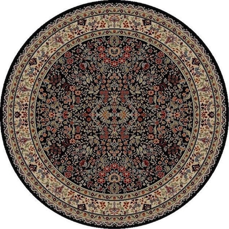 Concord Global Trading Concord Global  5 ft. 3 in. Jewel Sarouk - Round, Black 41130