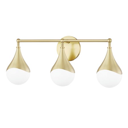 Mitzi Ariana 3 Light Bath And Vanity 7 In. Aged Brass H416303-AGB