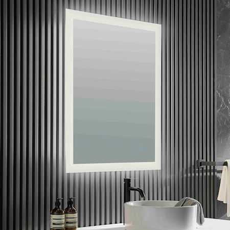 Anzzi Olympus 36 in. H x 24 in. W Frameless LED Bathroom Mirror BA-LMDFX003AL