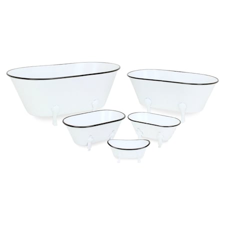 Homeroots White Bathtub Decorative Sculpture 399646