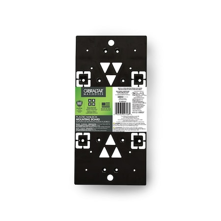 Solar Group Architectural Mailboxes Black Plastic Mailbox Mounting Board .090 Ga. 13-1/16 in. L PLMB06AM