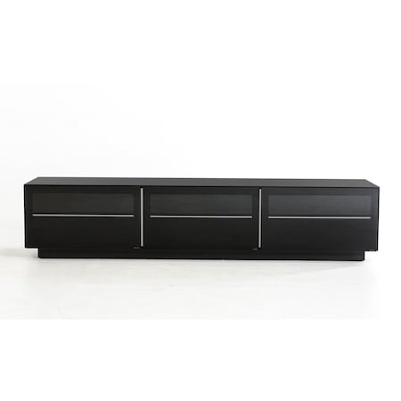 Homeroots 84in Black Enclosed Storage TV Stand 473286