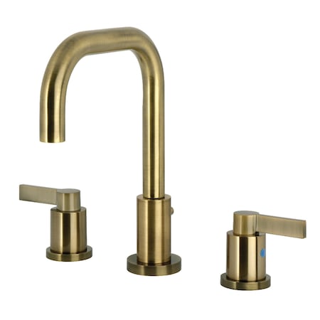 Kingston Brass Widespread Bathroom Faucet with Brass Pop-Up, Antique Brass FSC893NDLAB