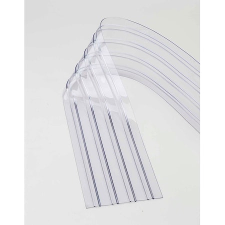 Global Industrial Replacement 12" x 13' Scratch Resistant Ribbed Clear Strip for Strip Curtains 786CP20