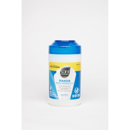 Impact Products Sani Hands 70% Alcohol Hand Wipe Medium Canister 16 x 12.5 x 8 150 Wipes,  P43572