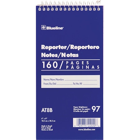 Blueline Reporter Notebook, Blue REDAT8B