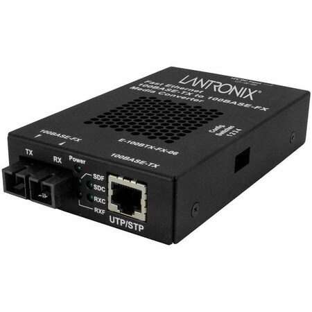 Transition Networks 100Base-TX RJ-45 to 100Base-FX, SM SC w/ -NA Power Supply E-100BTX-FX-06(SM)-NA