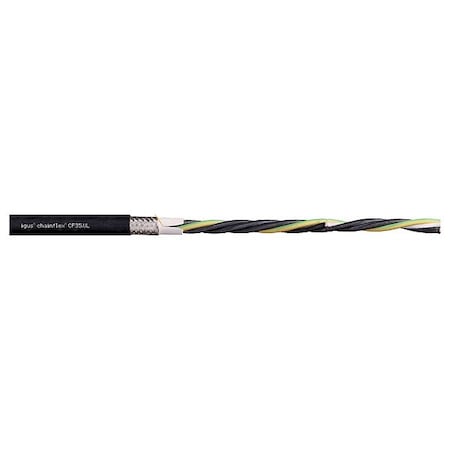 Chainflex Motor Cable, 6 AWG, Black, TPR, 1000 V CF35-160-05