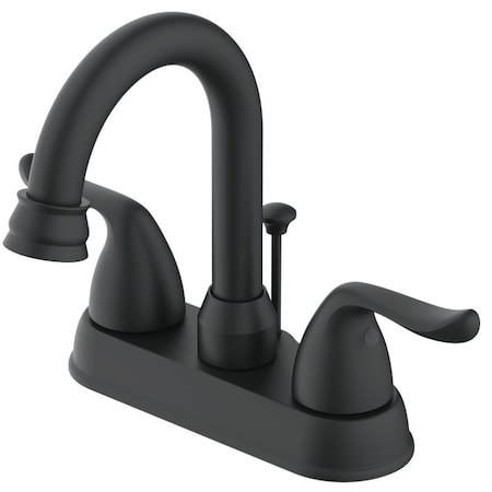 Boston Harbor Lavatory Faucet, 12 gpm, 2Faucet Handle, 3Faucet Hole, MetalPlastic, Matte F5111100BL-OBA1
