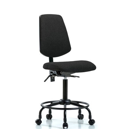 Blue Ridge Ergonomics Fab Med Bench Chair, Bk, RT, Cast, Blk, No Arms, 24" to 31" Height, Black BR-FMBCH-MB-RT-T0-A0-RC-F42