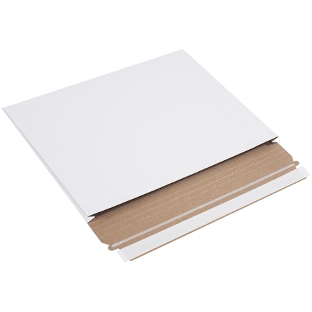 Stayflats 17 x 14 x 1in White Gusseted Mailers, 100PK RM4G