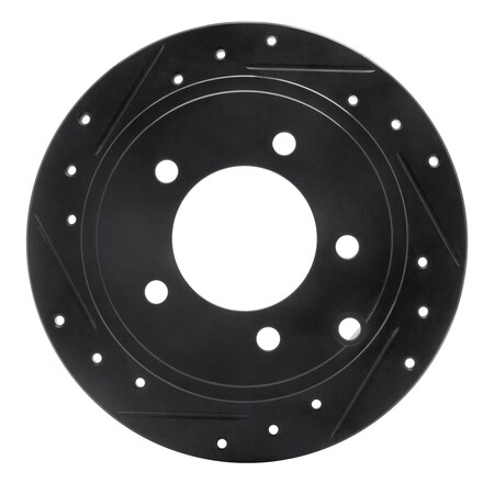 Dynamic Friction Co DFC Brake Rotor - Drilled and Slotted - Black 633-39022L