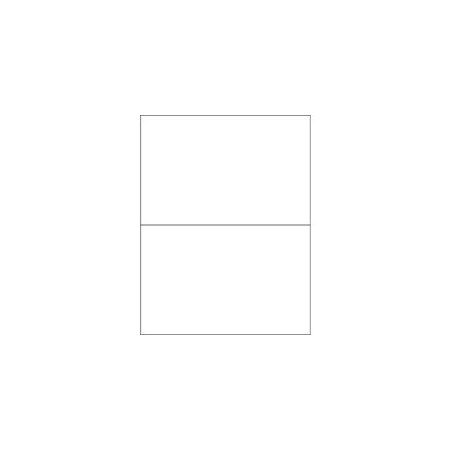 Bubblefast 8 1/2 x 5 1/2'' White Rectangle Laser Labels - 25 Sheet Pack-2 Labels per Sheet BFLL13525PK