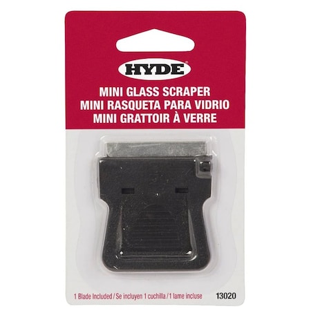 Hyde 13020 Mini Glass Scraper w/ 1 Single -Edge Blade 13138
