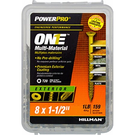 Hillman 8 x 1.5 in. Exterior Flat Head One Screw - Bronze Epoxy, 164PK 240641