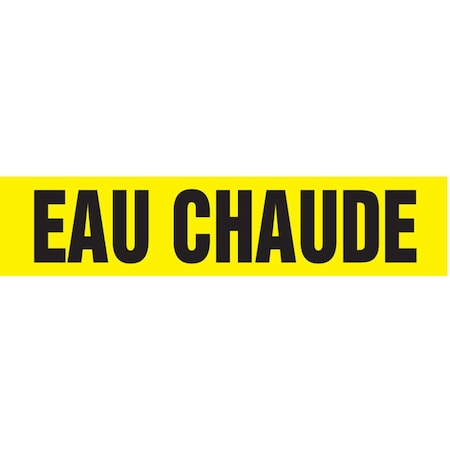Accuform FRENCH PIPE MARKER EAU CHAUDE CRPK423SSH