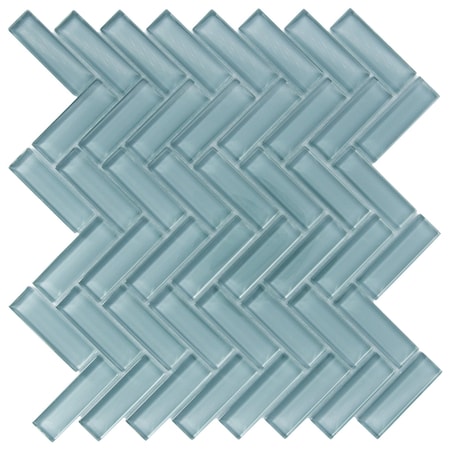 Apollo Tile Stone Blue 11 in x 12.6 in Glass Glossy Floor and Wall Mosaic Tile 4.81 sqft/case, 5PK APLHB88095A