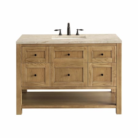 James Martin Vanities Breckenridge 48" Single Vanity, Light Natural Oak, w/ 3 CM Tajnar Eclos Top 330-V48-LNO-3TJR