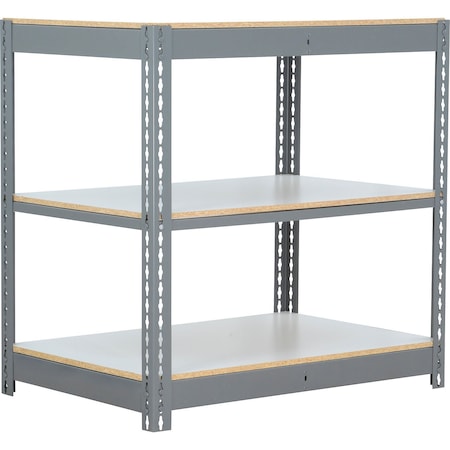 Global Industrial 3 Shelf, Commercial Duty Boltless Shelving Starter, 48"Wx24"Dx36"H, Laminate Deck B3165743