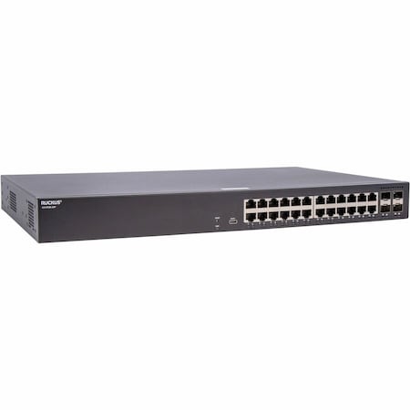 Ruckus ICX 8100 Switch, 24x 10/100/1000 ports, 4 x 1G SFP uplink-ports, advanced layer 2, 370W PoE budge ICX8100-24P