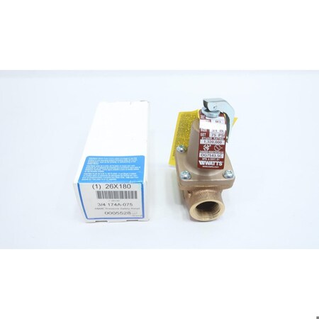 Watts 174A-075 Relief Valve 3/4In Npt 75Psi M3 174A