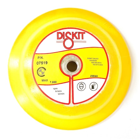 Diskit Diskit Abrasive Sanding Pad 07519: Medium, 7", hook, 0 Hole, Flex Profile MADE IN USA 07519