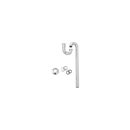 Master Plumber 1-1/4-Inch O.D. Tube Slip Joint x 20-Inch Chrome Lavatory Floor Drain S Trap 453-050