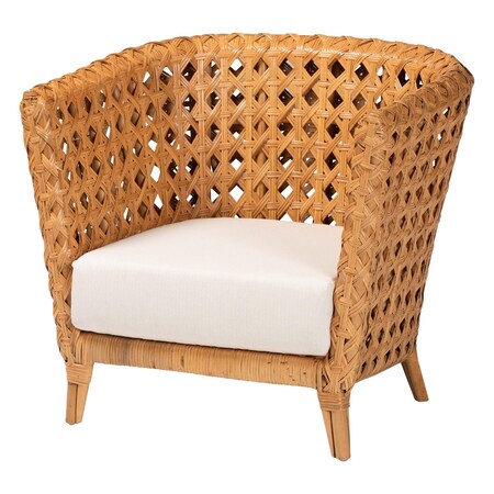 Bali & Pari Daiwa Bohemian Light Honey Ratan Accent Chair 250-13692-ZORO