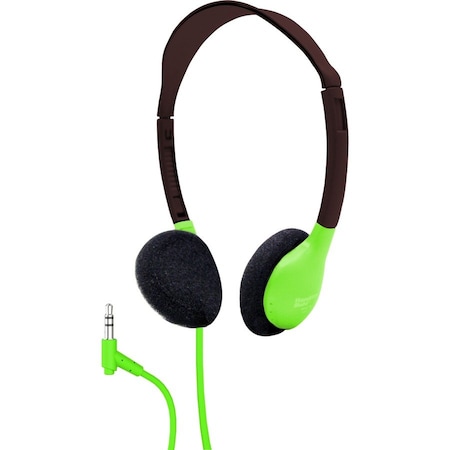 Hamiltonbuhl Sack-O-Phones, 10 Personal Headphones in a Carry Bag, Green, 10PK SOP-HA2GRN