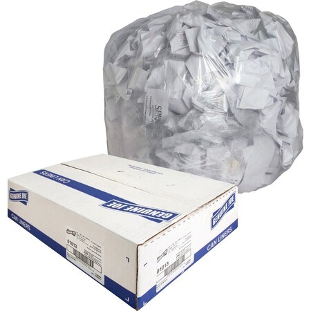 Genuine Joe 33 Gal. Clear Trash Can Liners, 250PK GJO01013
