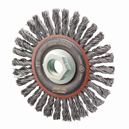 Norton Abrasives Wire Wheel Brush, 4 x .020 x 5/8-11 69936606277