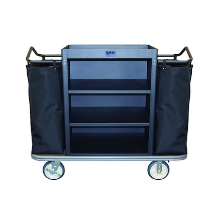 Royal Basket Trucks Housekeeping Cart, 47" H, 8" Caster G55-KKX-M3C-2NN
