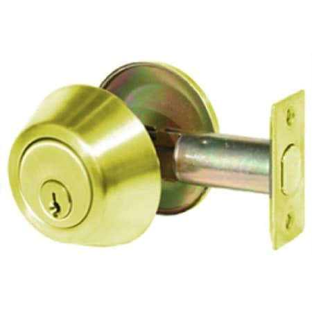 Trans Atlantic Co. DB200 Series Standard-Duty Residential Single Cylinder Tubular Deadbolt, Grade 2 in Bright Brass DL-DB251-US3