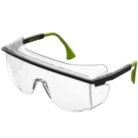 Uvex OTG Rimless Safety Glasses w/Black Temple, Clear Lens w/Uvextreme Anti-Fog Coating, Ultra-Dura Hardco AT01CLUD