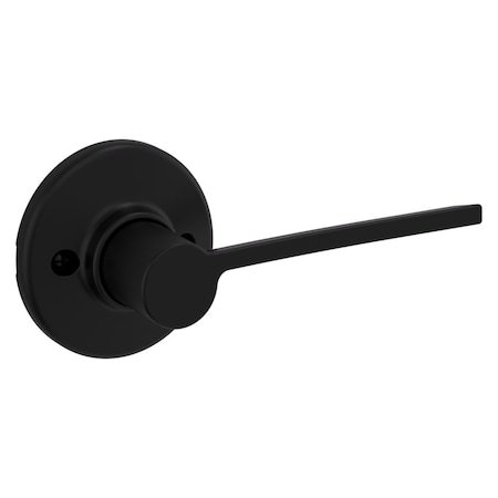 Kwikset Right Hand Ladera Lever with Round Rose Half Dummy with New Chassis Matte Black Finish 488LRLRDTRH-514