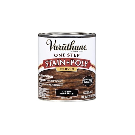 Rust-Oleum Varathane Dark Walnut One Based Stain And Polyurethane, 2PK 225250H