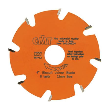 Cmt 241.008.04 4 In. Biscuit Joiner Blade 22Mm Bore CMT241.008.04