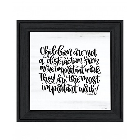 Homeroots The Most Important Work 3 Black Framed Print Wall Art 407633
