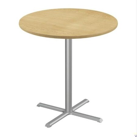 Correll Round Cafe Table, 36 in W, 36 in L, 42 in H, Particleboard Top, Fusion Maple SXB36R-16-98-16