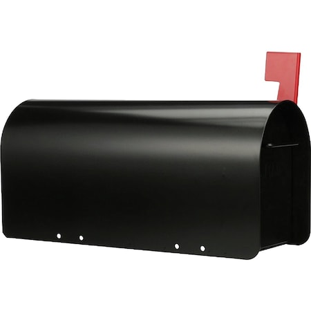 Gibraltar Ironside Black Steel Post Mount Mailbox MB801BAM