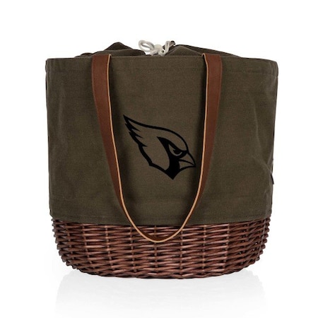 Picnic Time Family Of Brands NFL Arizona Cardinals - Coronado Canvas and Willow Basket Tote 203-00-140-014-2