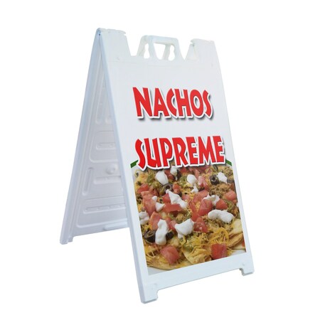 Signmission Nachos Supreme, A-Frame & 2 Sign Inserts, Heavy-Duty Plastic Frame SBHD-C-2436-Nachos Supreme