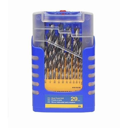 Fisch Wood Brad Point Drill 29 pcs. Set Incl. 1/16 in - 1/2 in Dia 0120029K01