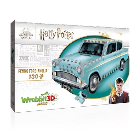 Wrebbit3D Harry Potter Flying Ford Anglia Mini 3D Jigsaw Puzzle Multicolored 130 pc W3D-0202